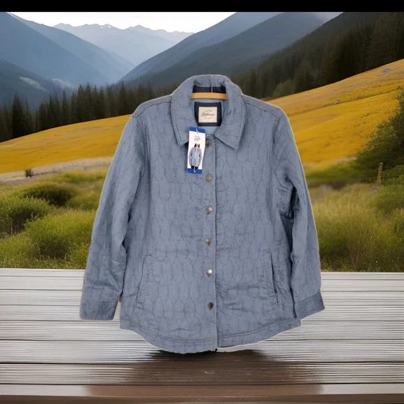 Women's Blue Quilted Jacket - Picture 2 of 6